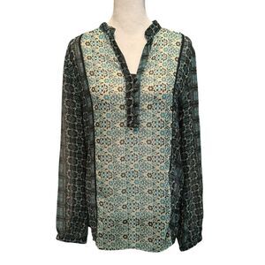 JW Style Floral Blouse Size Medium Sheer​